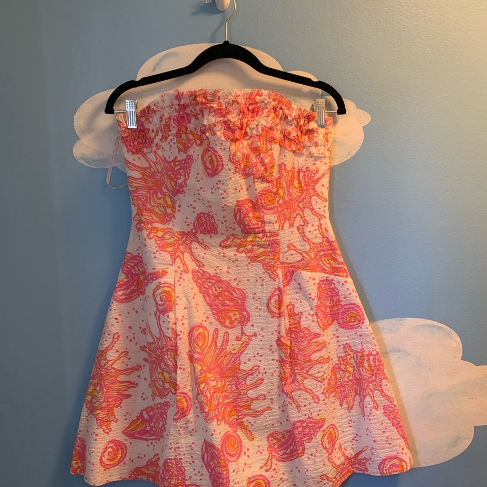 Lilly Pulitzer strapless sea shell dress